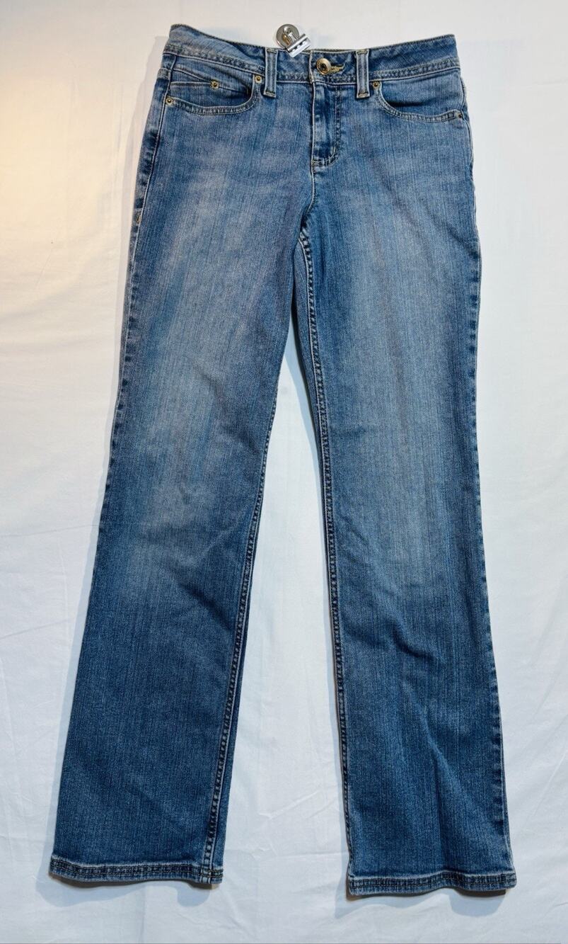 DKNY Easy Straight Women’s Jeans Blue Stretch Denim Size 30x31 / 6R Medium Wash